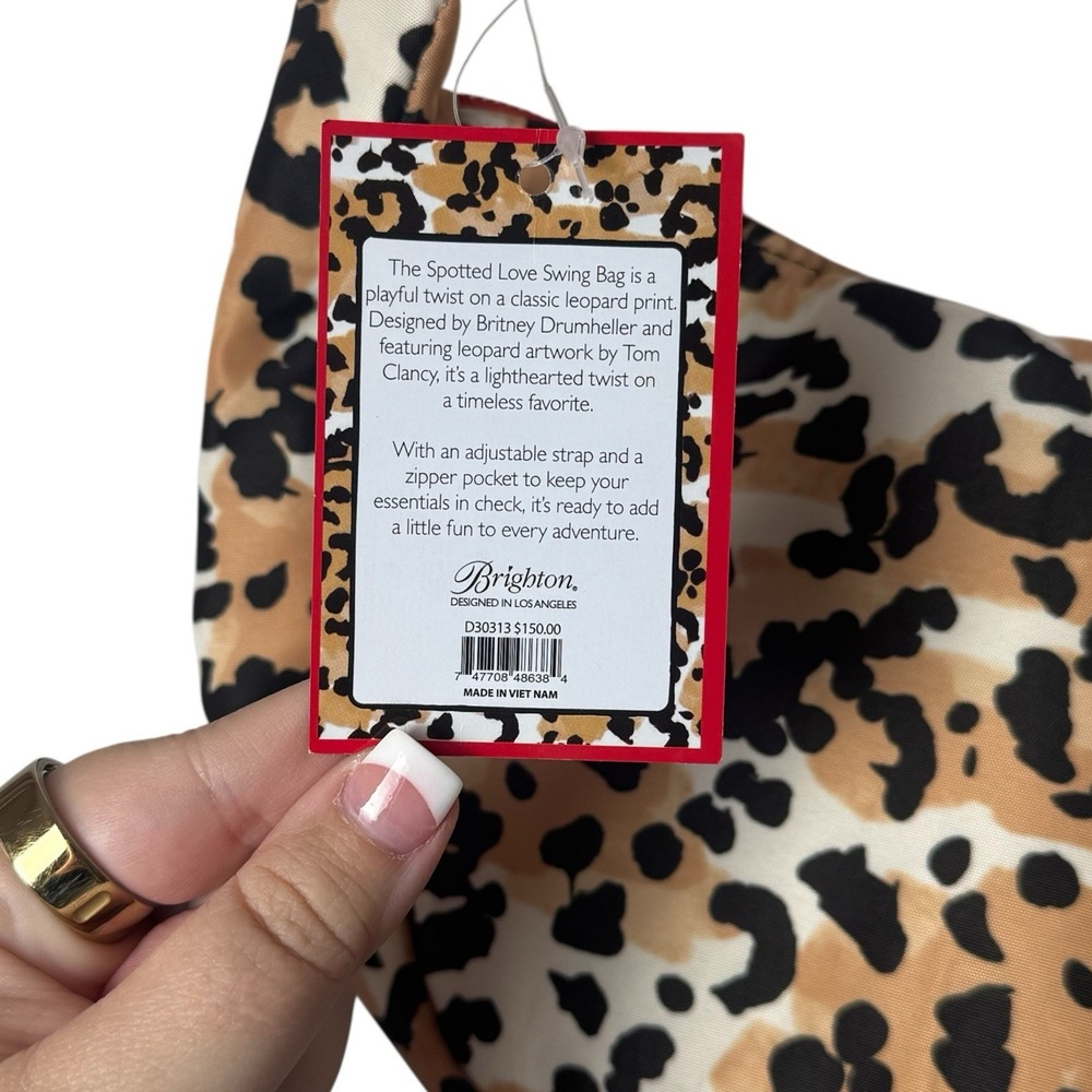 NEW Brighton Spotted Love Swing‎ Bag Leopard Animal Print Travel Chic Luxury - Picture 7 of 9